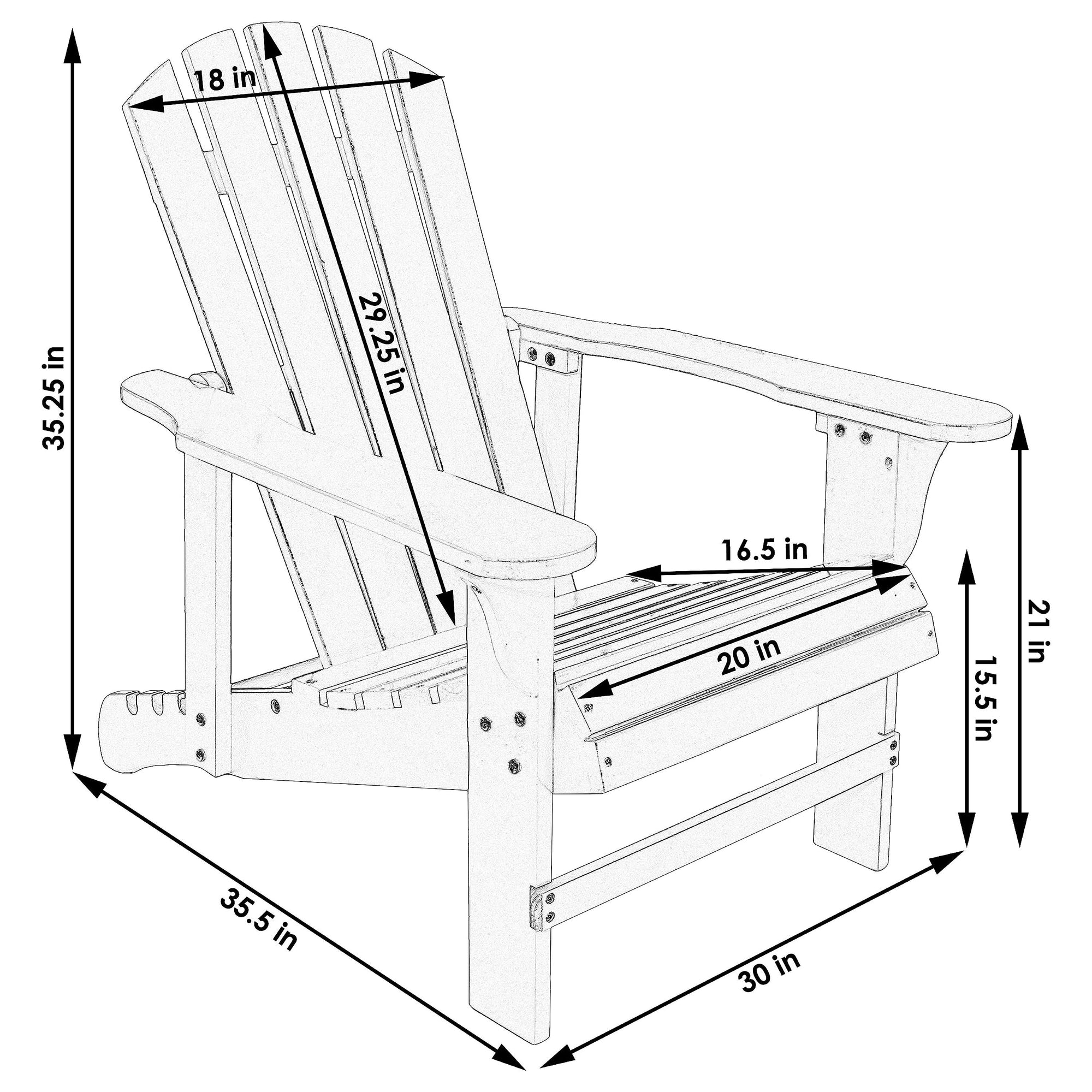 Red Adirondack Chair Set of 2 - From Where - 