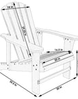 Red Adirondack Chair Set of 2 - From Where - 