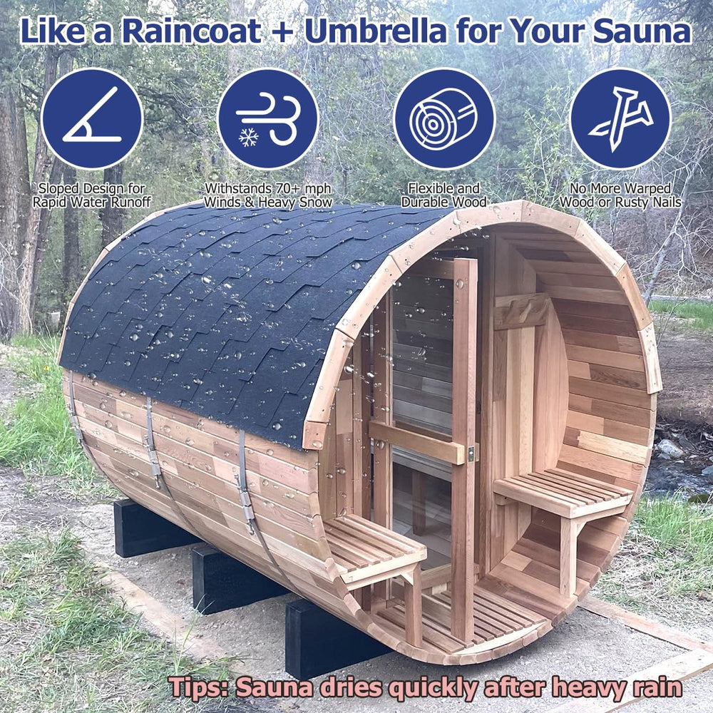 Red Cedar Barrel Outdoor Sauna - From Where - 