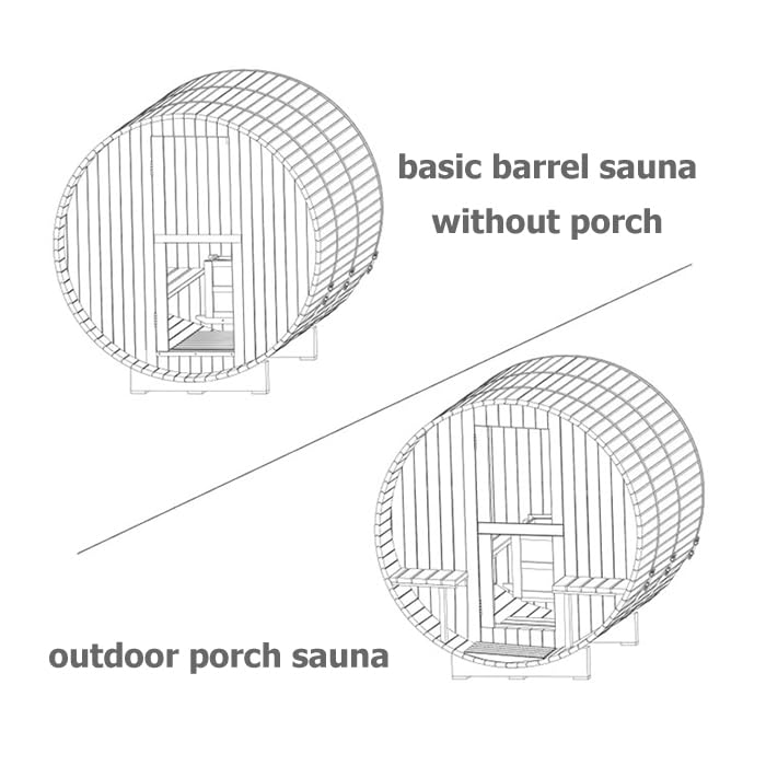 Red Cedar Barrel Outdoor Sauna - From Where - 
