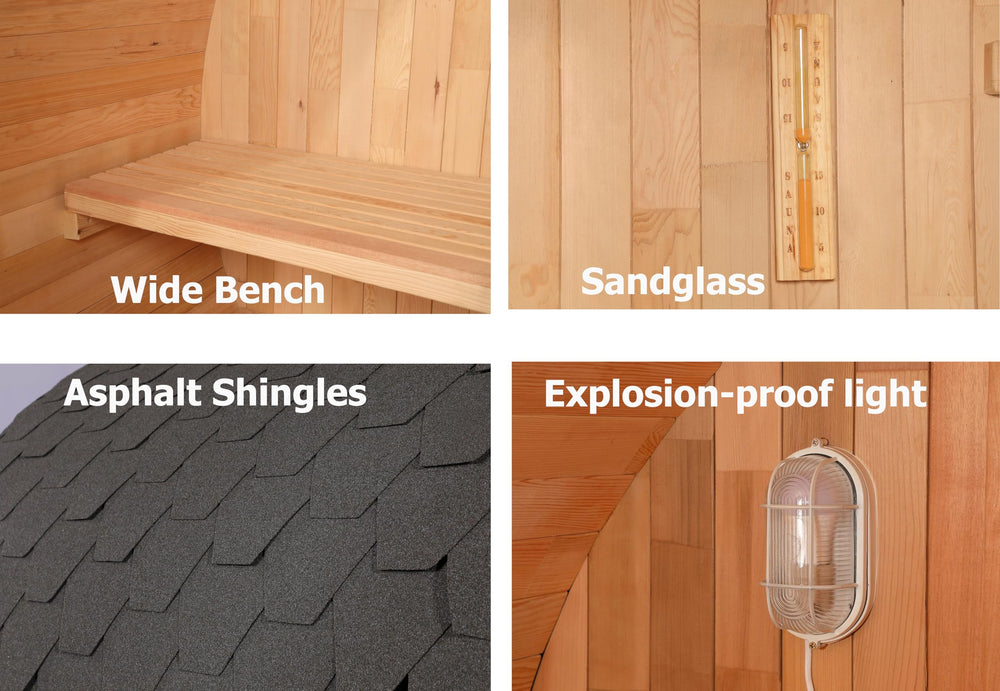 Red Cedar Barrel Outdoor Sauna - From Where - 