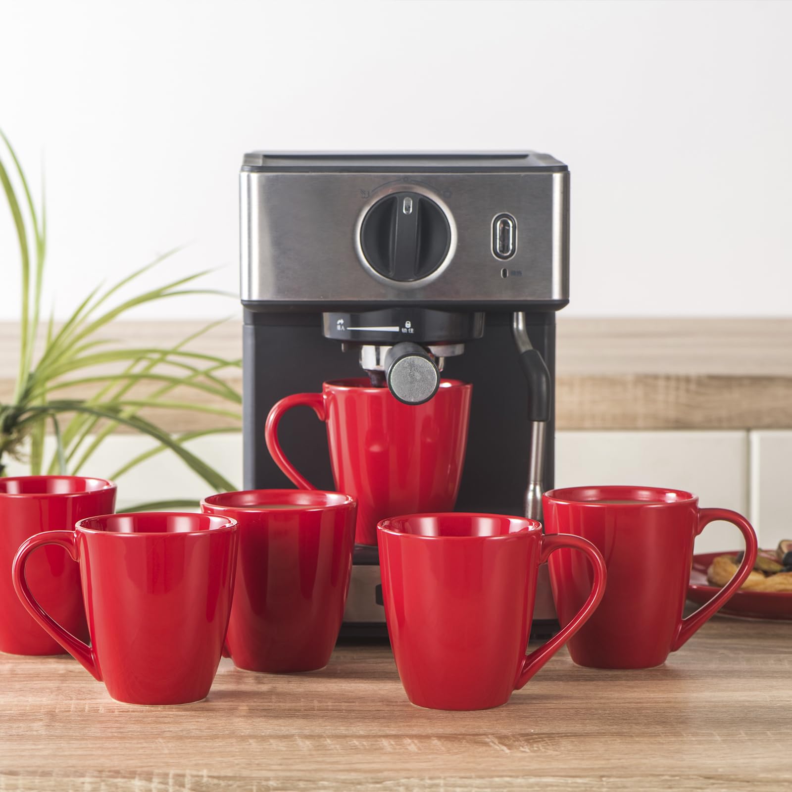 Red Ceramic Coffee Mug Set - From Where - 