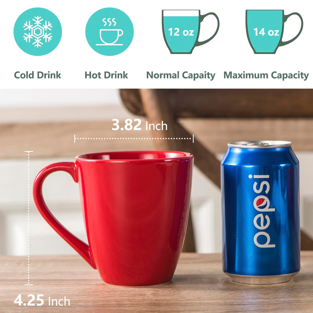 Red Ceramic Coffee Mug Set - From Where - 