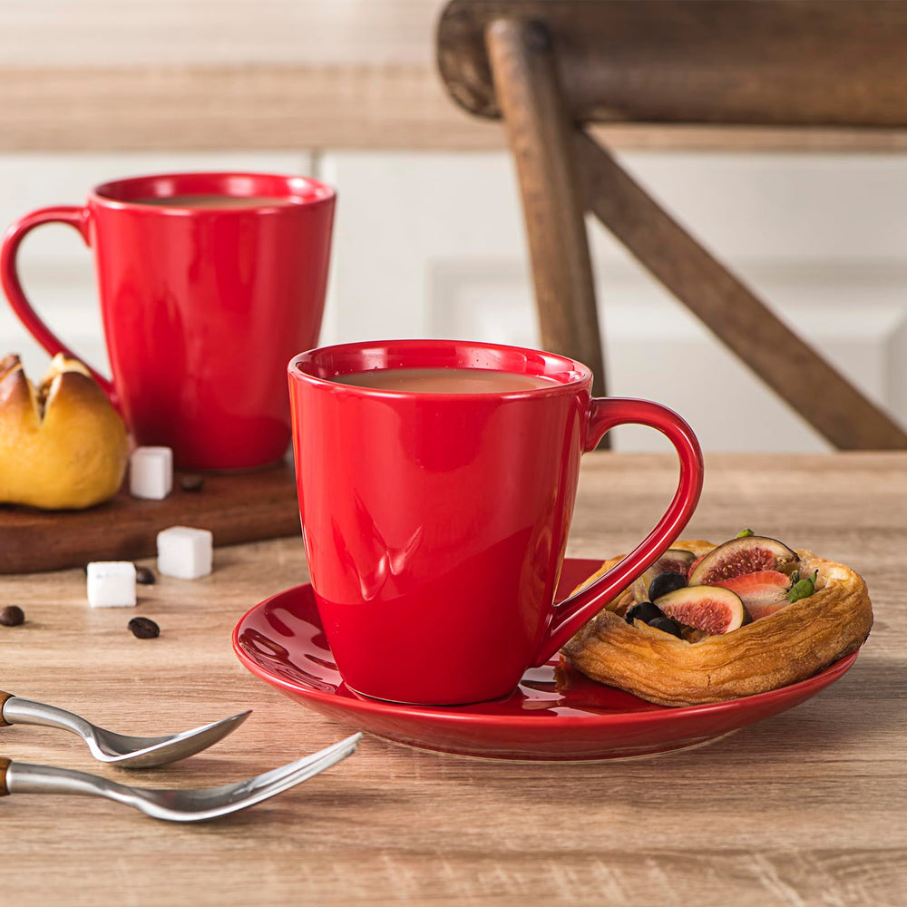 Red Ceramic Coffee Mug Set - From Where - 