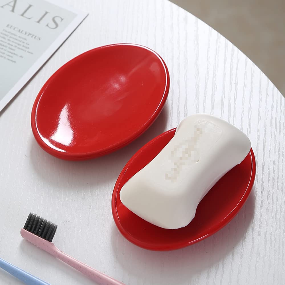 Red Ceramic Soap Dish - From Where - 
