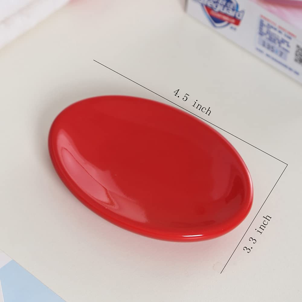 Red Ceramic Soap Dish - From Where - 