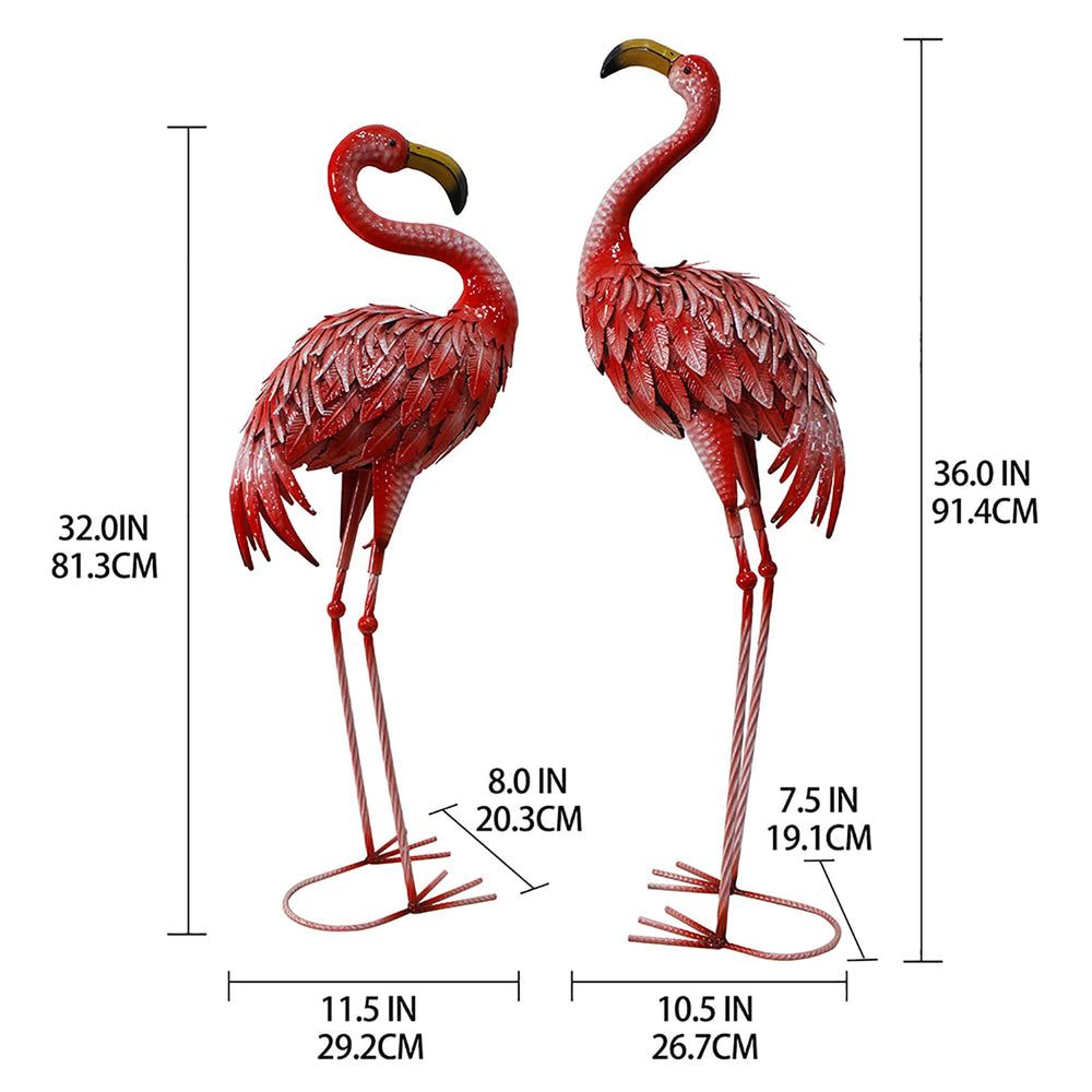 Red Flamingo Statues (Set of 2) - From Where - 