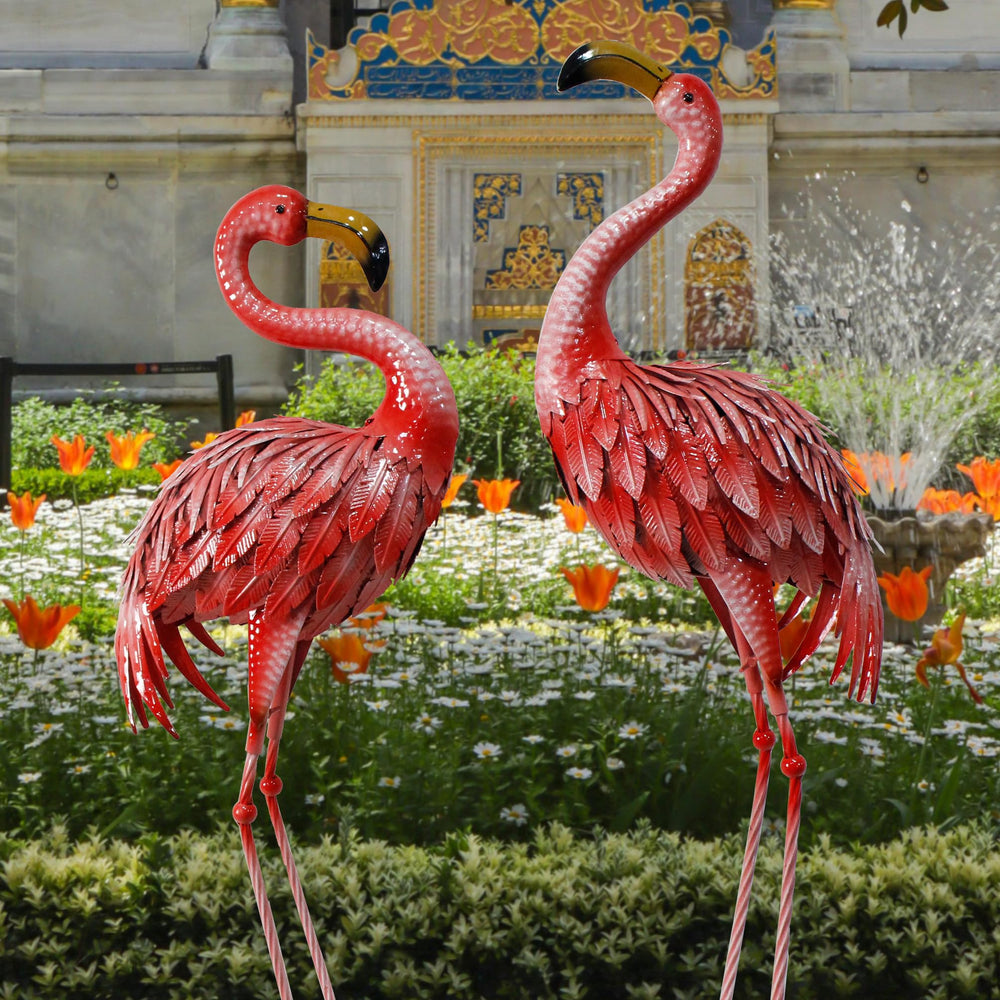 Red Flamingo Statues (Set of 2) - From Where - 