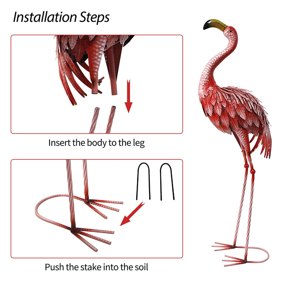 Red Flamingo Statues (Set of 2) - From Where - 
