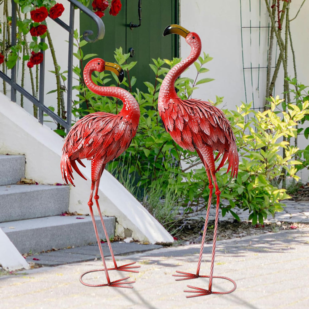 Red Flamingo Statues (Set of 2) - From Where - 