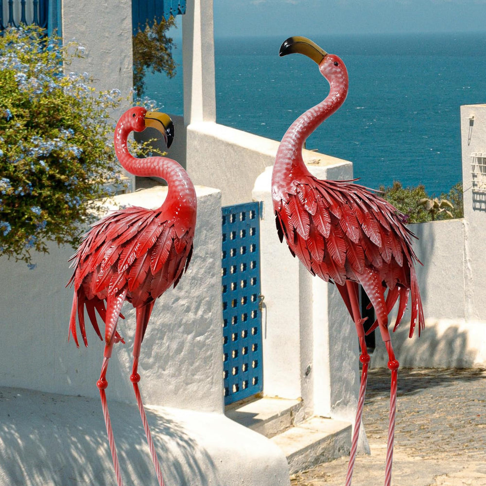 Red Flamingo Statues (Set of 2) - From Where - 