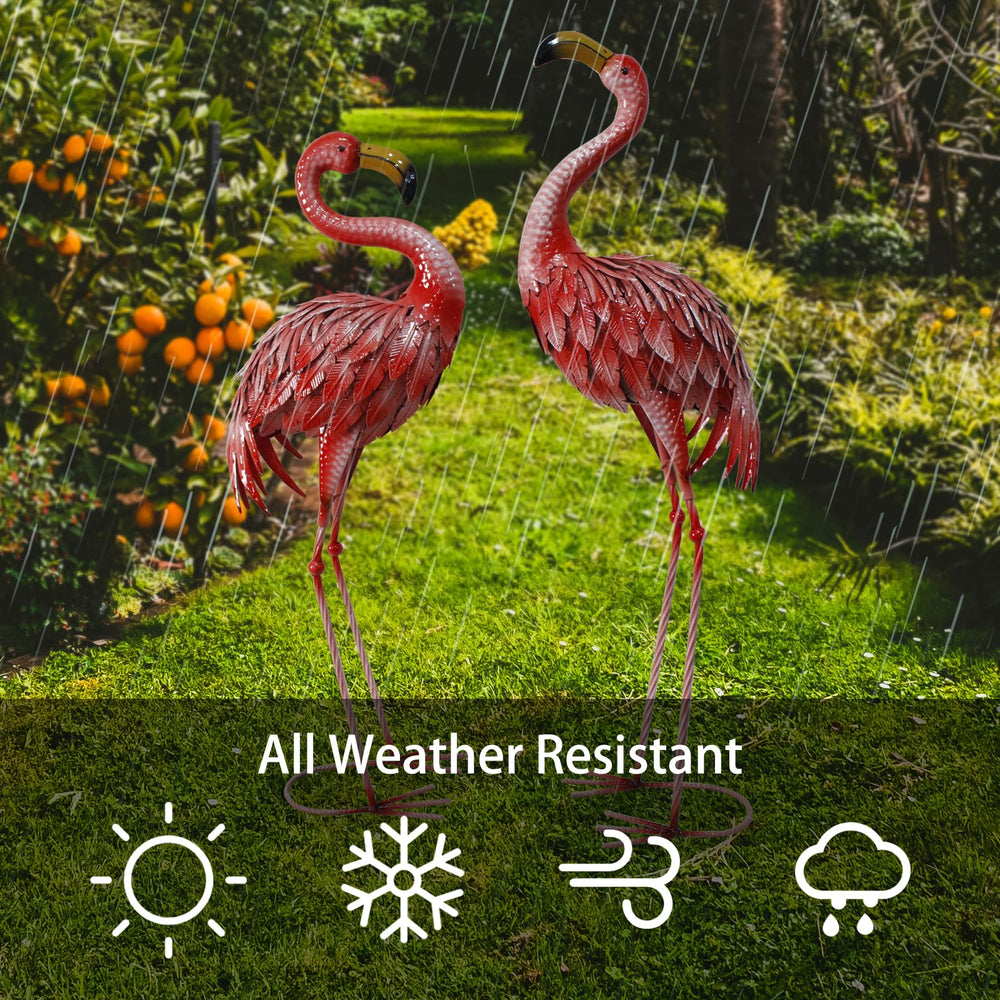 Red Flamingo Statues (Set of 2) - From Where - 