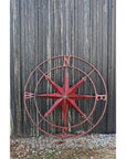 Red Metal Compass Wall Décor - From Where - 