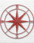 Red Metal Compass Wall Décor - From Where - 