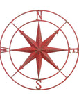 Red Metal Compass Wall Décor - From Where - 