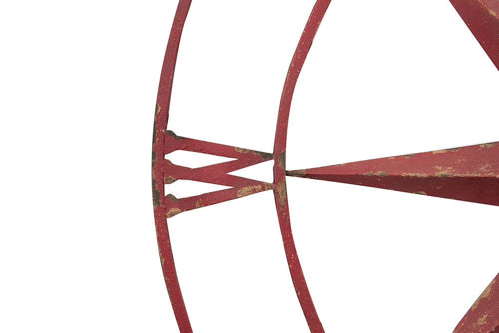 Red Metal Compass Wall Décor - From Where - 