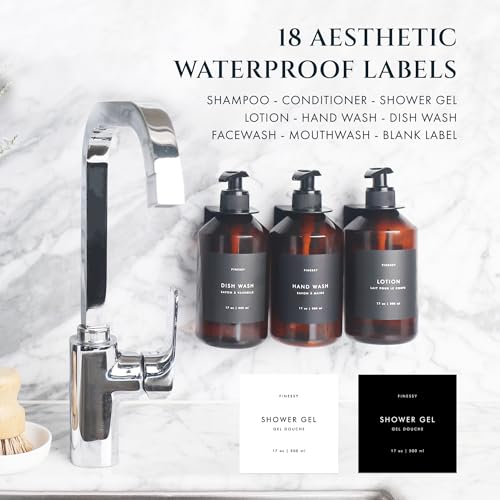 Refillable Shampoo and Conditioner Dispenser Wall Bottles with Pump - From Where - 