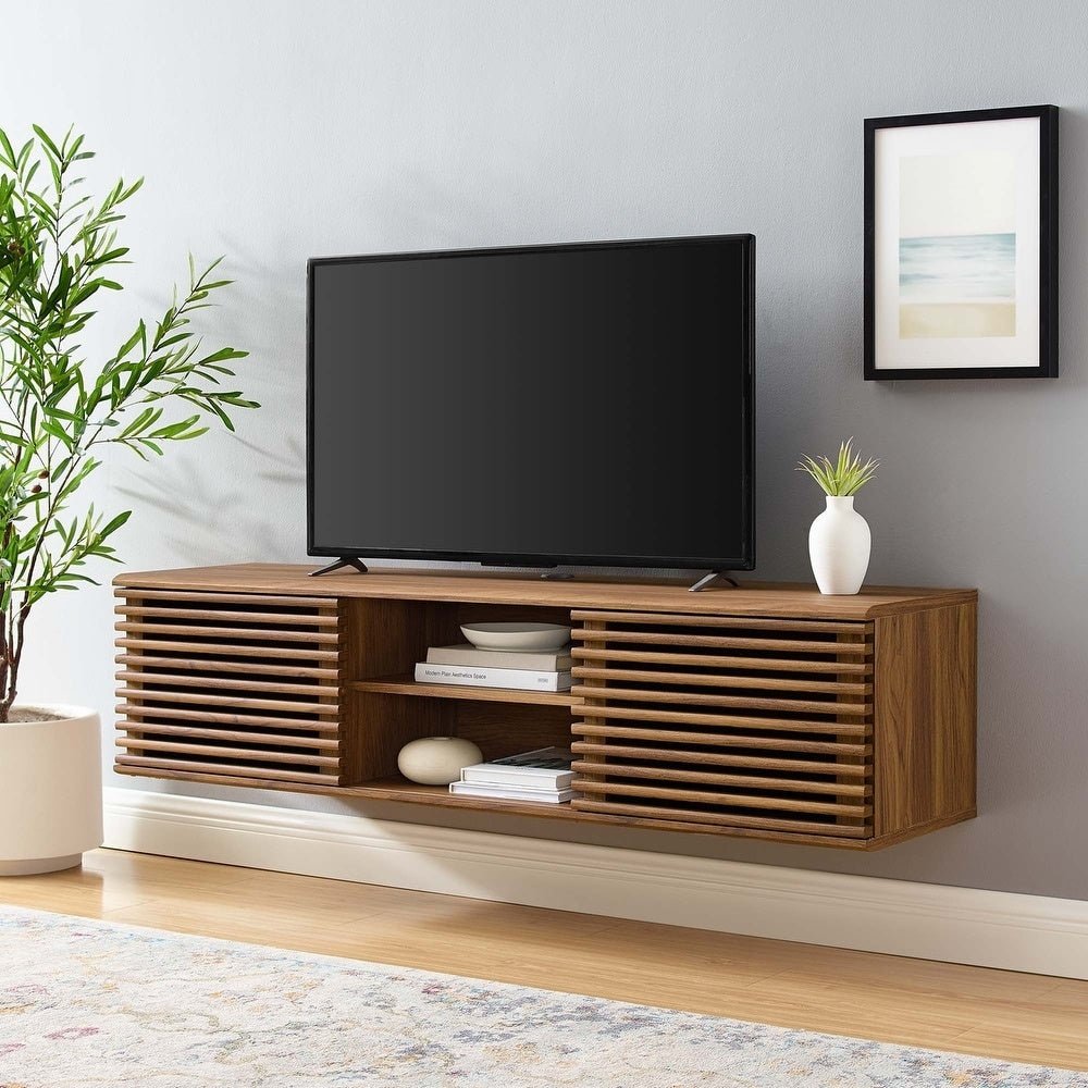 Render Wall - Mount Media Console TV Stand - From Where - 