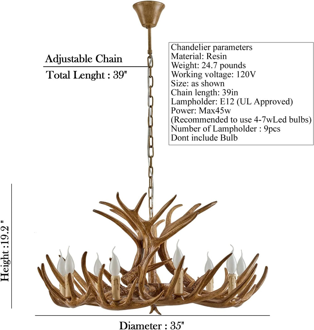 Resin Antler Ceiling Light Fixtures - From Where - 
