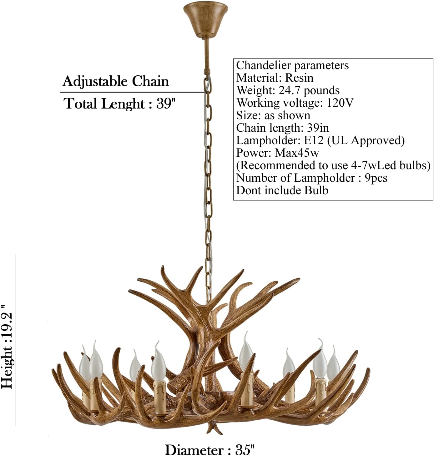 Resin Antler Ceiling Light Fixtures - From Where - 