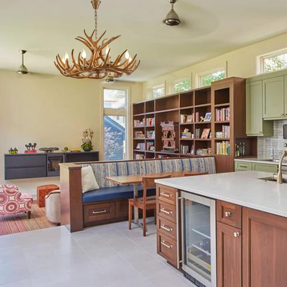 Resin Antler Ceiling Light Fixtures - From Where - 