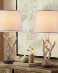 Resin Antler Table Lamp (Set of 2) - From Where - 