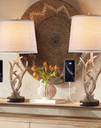 Resin Antler Table Lamp (Set of 2) - From Where - 