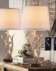 Resin Antler Table Lamp (Set of 2) - From Where - 