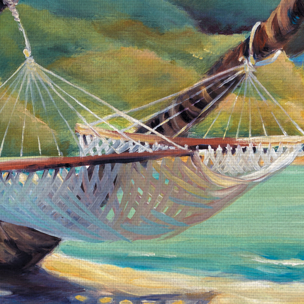 Rest Stop Beach Hammock Canvas Art - From Where -