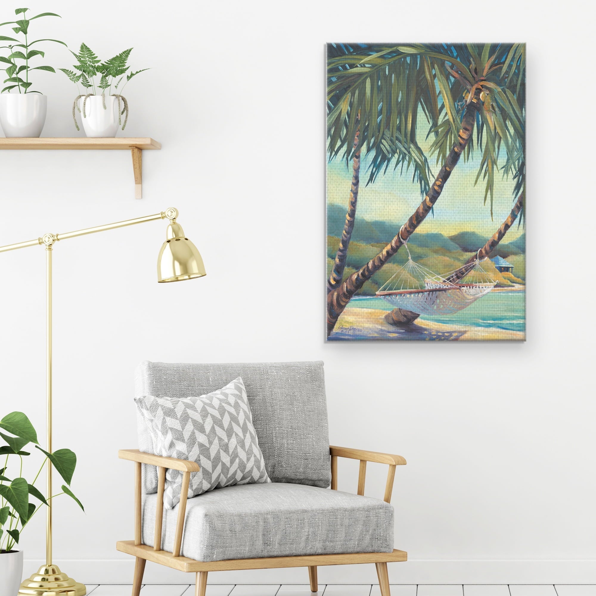 Rest Stop Beach Hammock Canvas Art - From Where - 