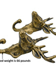 Retro Brass Deer Head Hooks - From Where - 