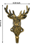 Retro Brass Deer Head Hooks - From Where - 
