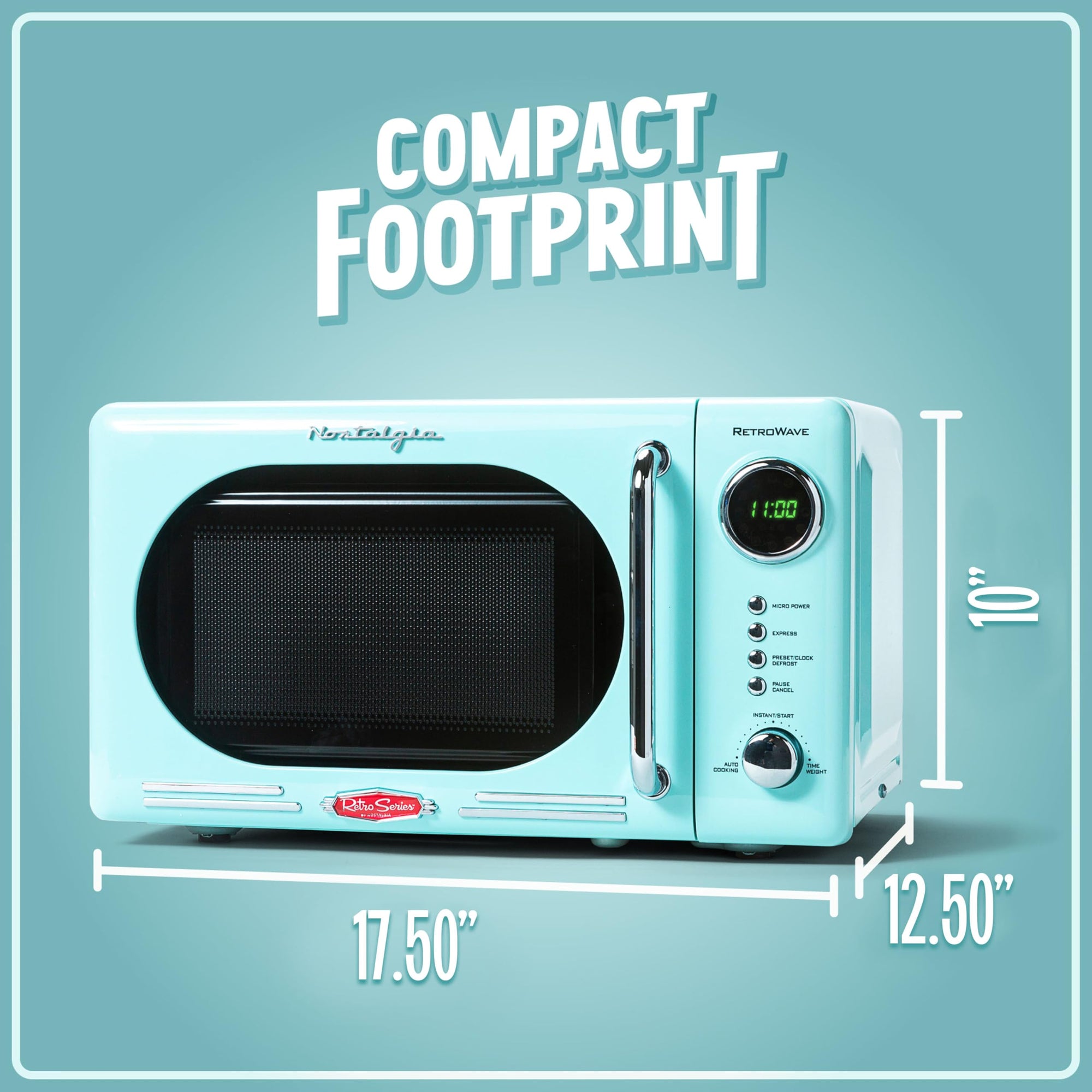 Retro Compact Microwave Oven - From Where - 