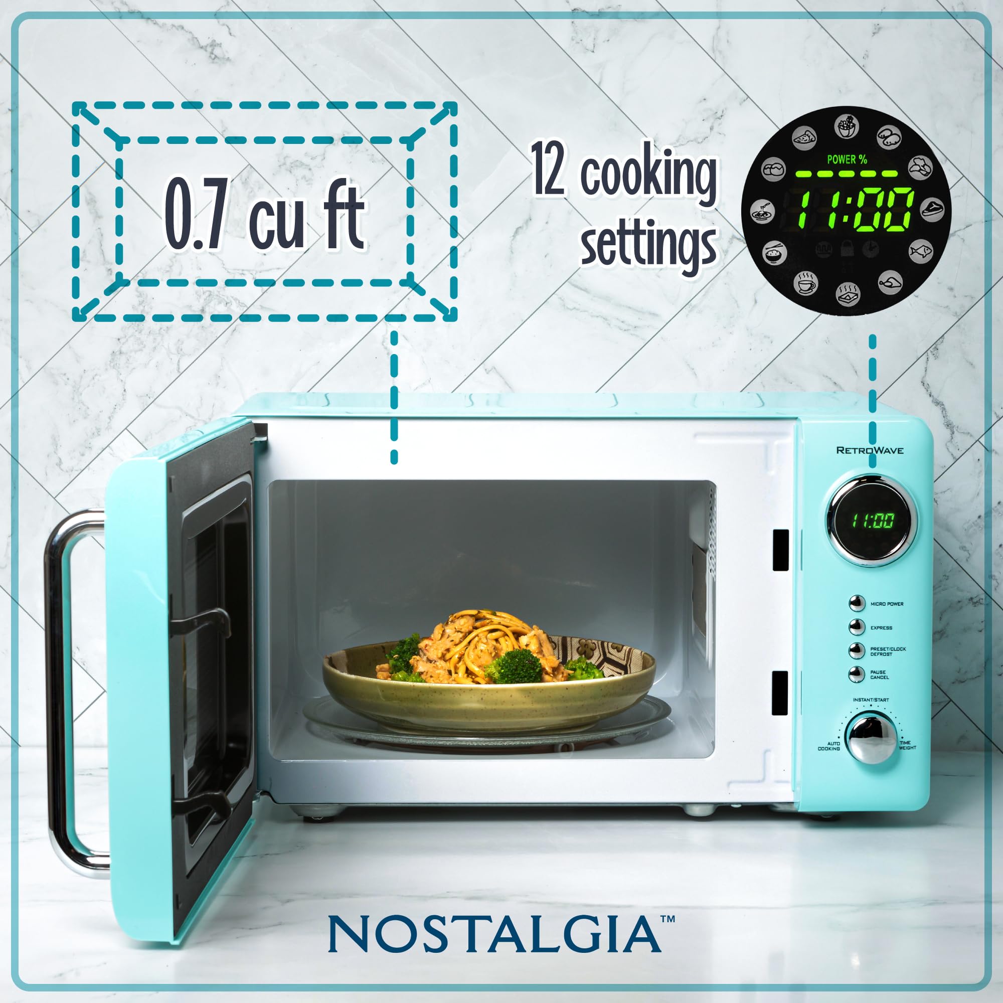 Retro Compact Microwave Oven - From Where - 