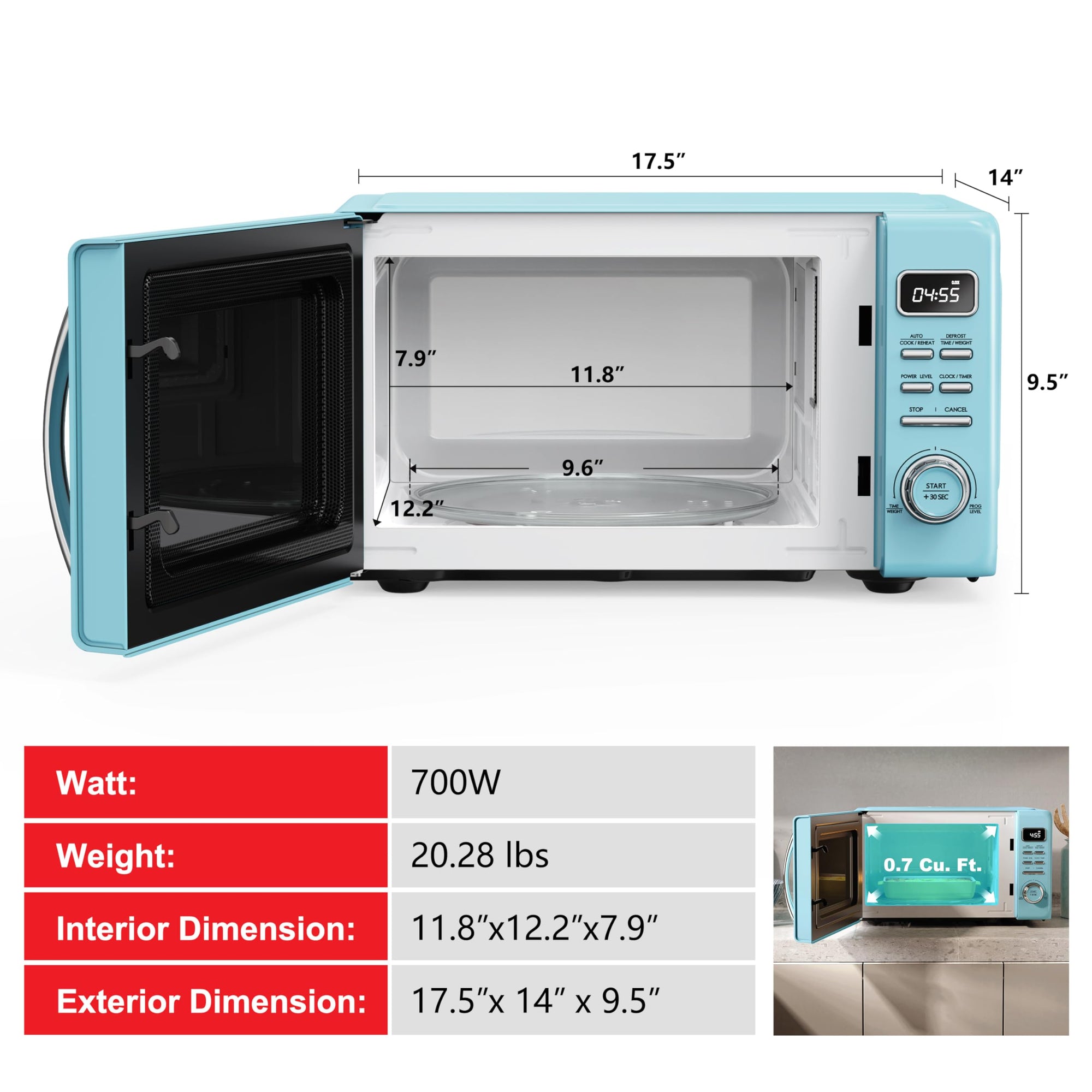 Retro Countertop Microwave Oven - From Where - 