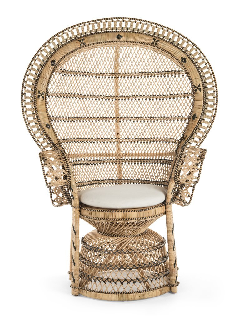 Retro Peacock Chair in Rattan - From Where - 