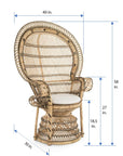 Retro Peacock Chair in Rattan - From Where - 
