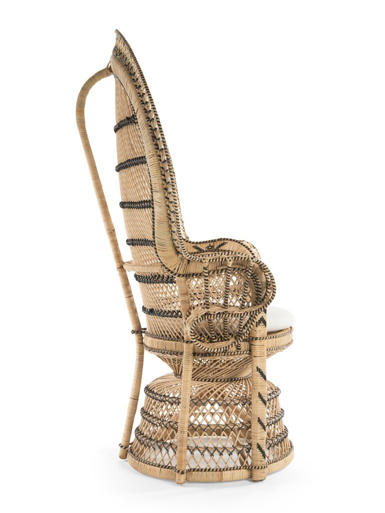 Retro Peacock Chair in Rattan - From Where - 