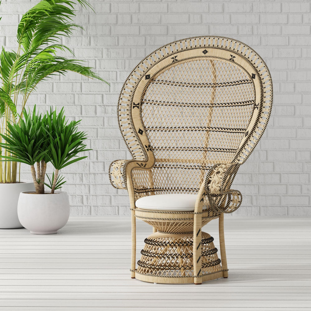 Retro Peacock Chair in Rattan - From Where - 