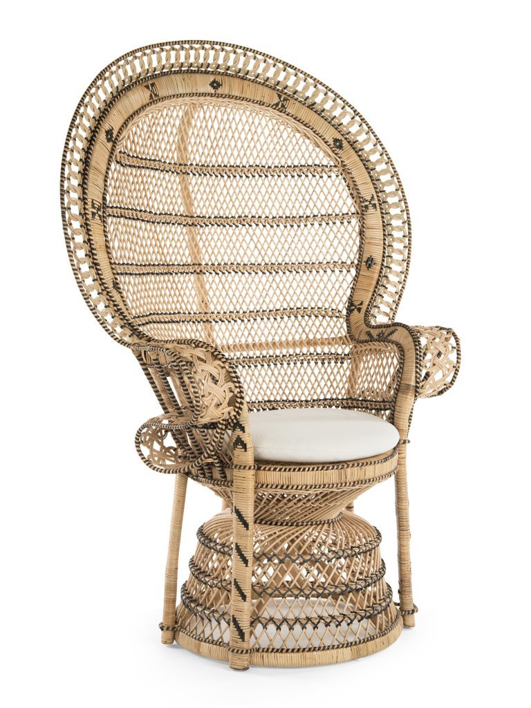 Retro Peacock Chair in Rattan - From Where - 