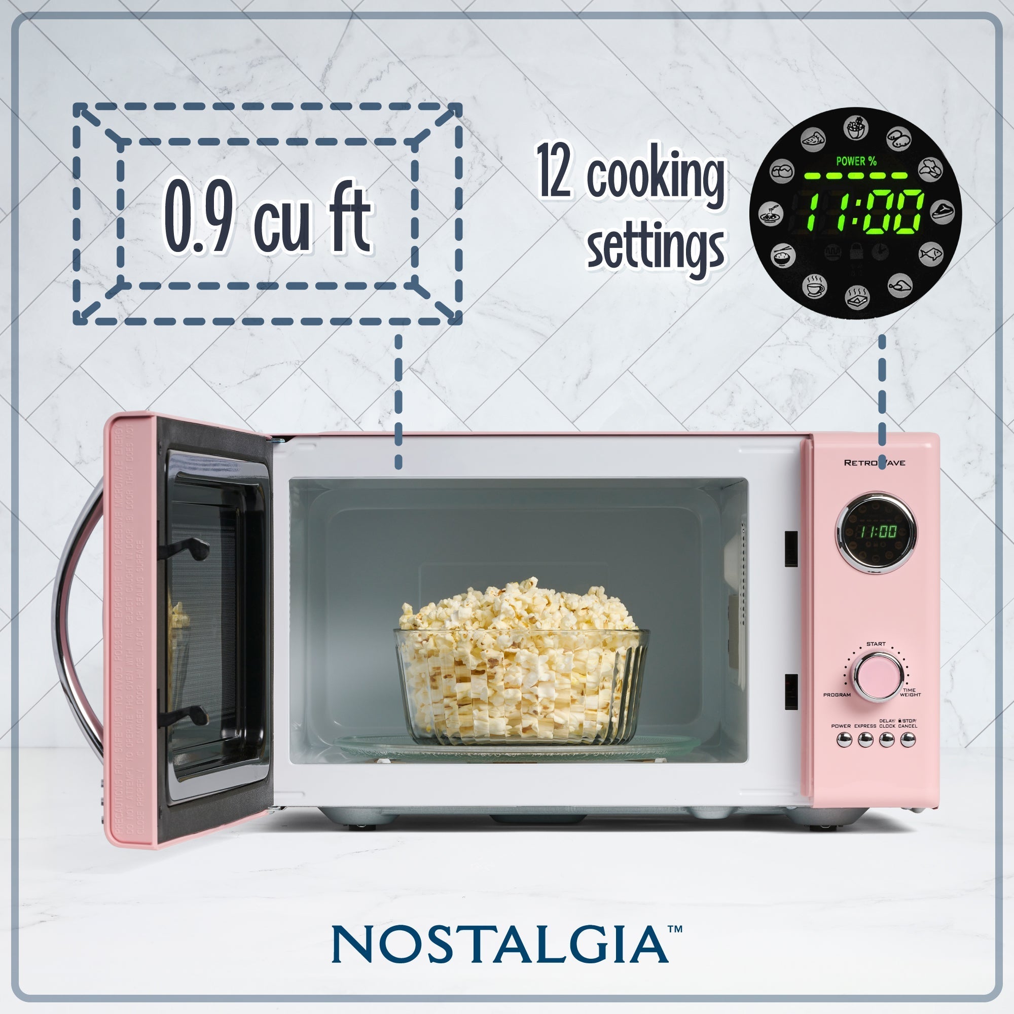 Retro Pink Microwave Oven - From Where - 