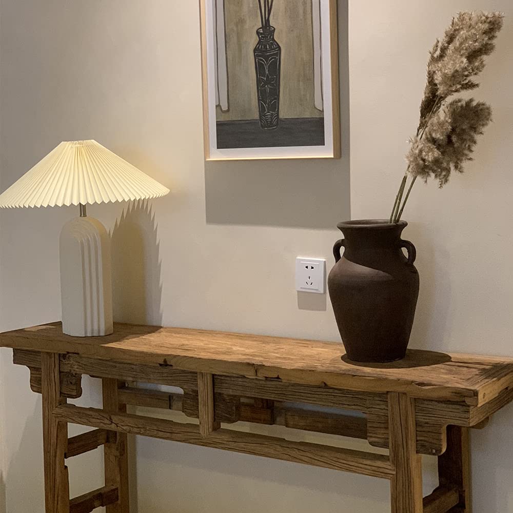 Retro Table Lamp with Fabric Lampshade - From Where - 