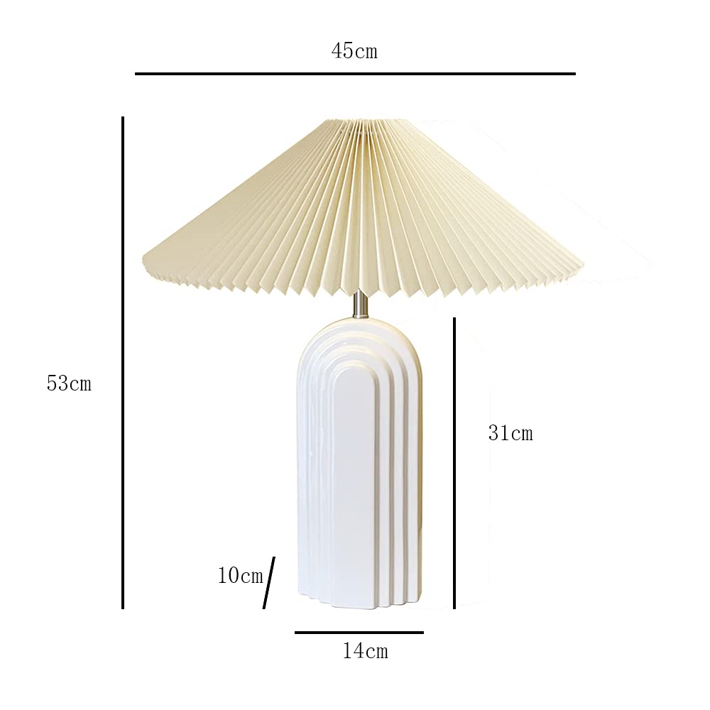 Retro Table Lamp with Fabric Lampshade - From Where - 
