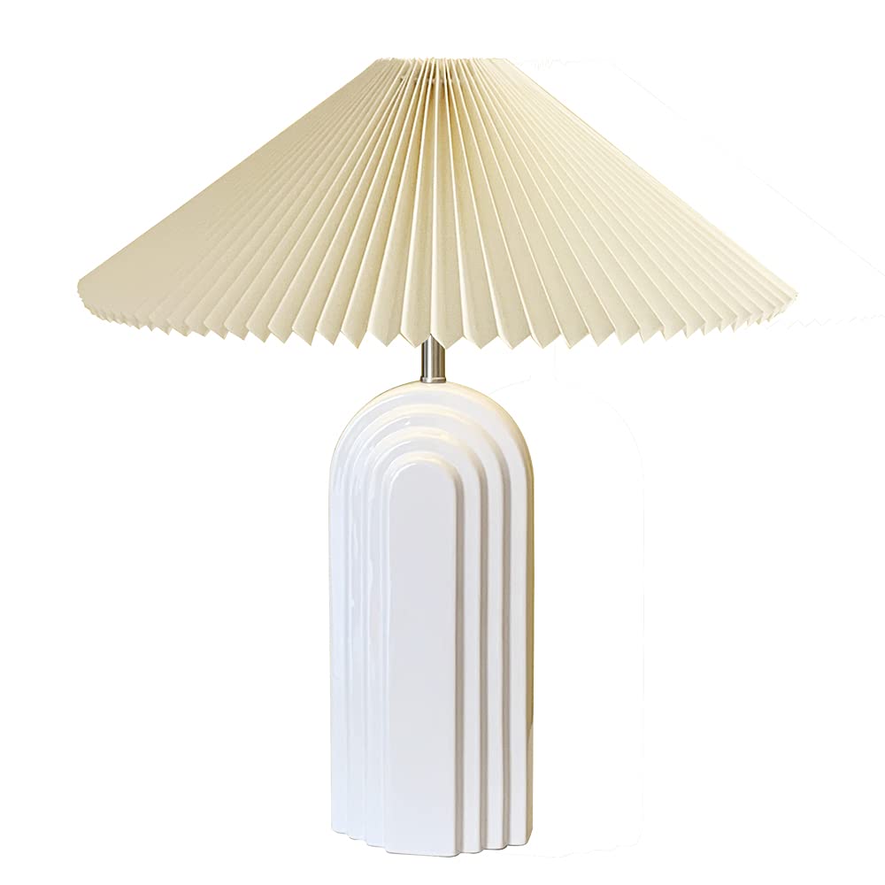 Retro Table Lamp with Fabric Lampshade - From Where - 