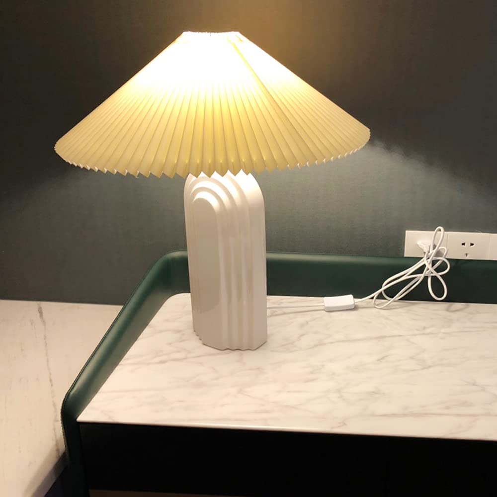 Retro Table Lamp with Fabric Lampshade - From Where - 