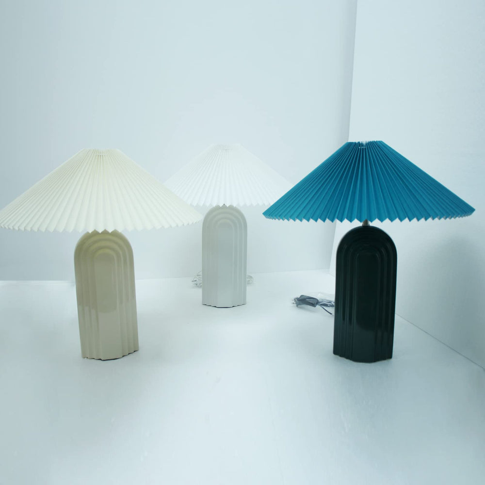 Retro Table Lamp with Fabric Lampshade - From Where - 