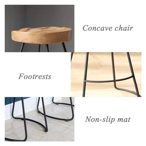 Retro Wood High Bar Stools - From Where - 