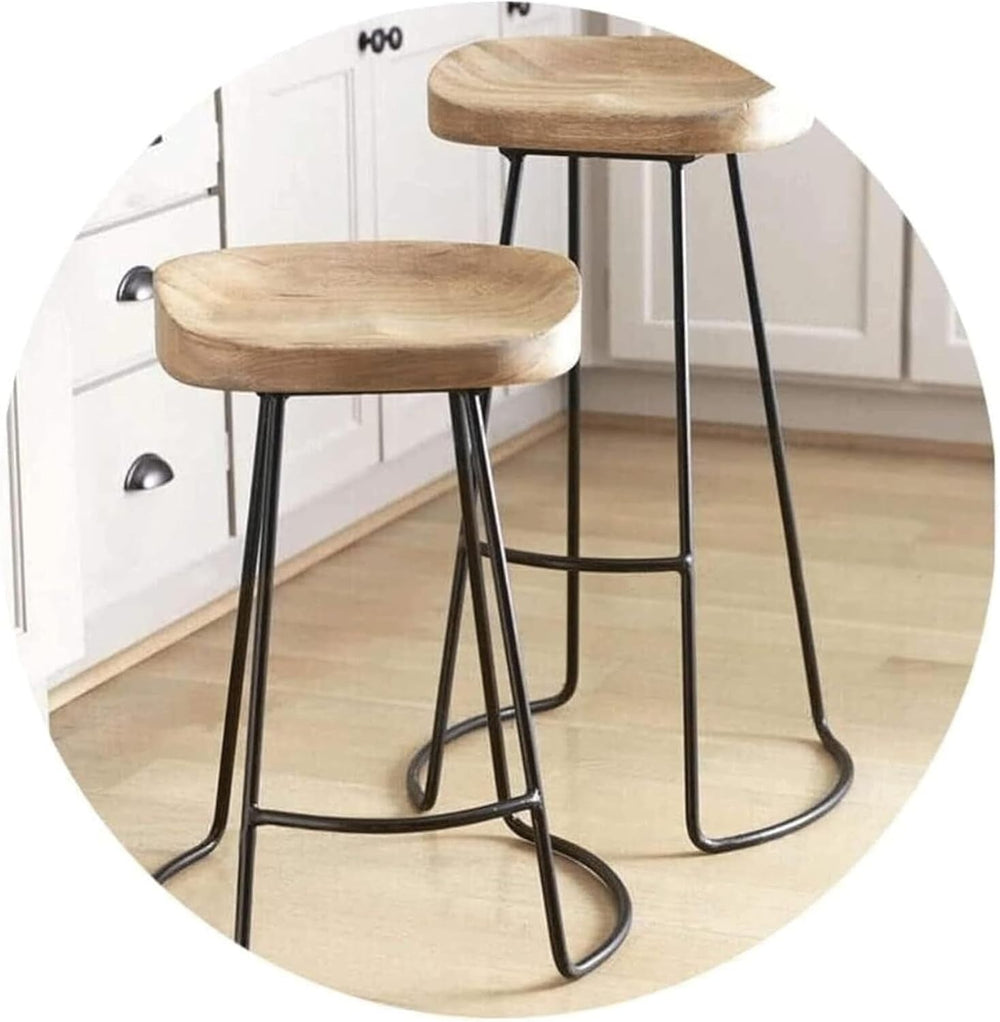 Retro Wood High Bar Stools - From Where - 