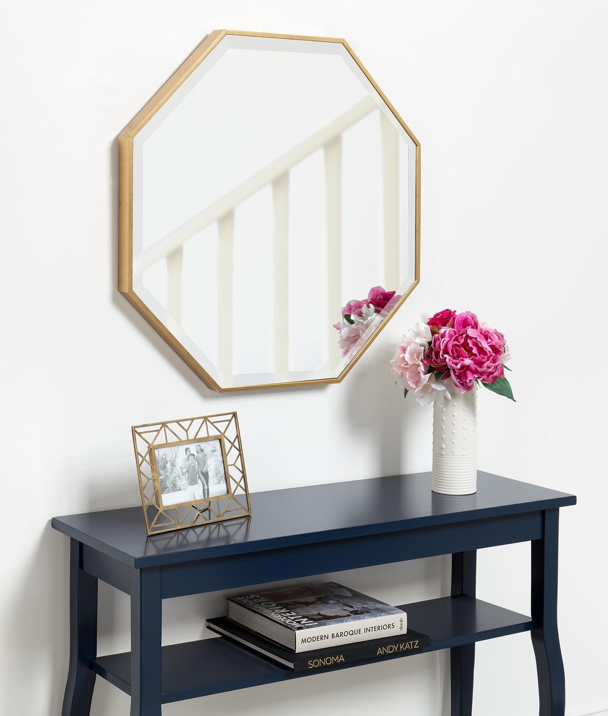 Rhodes Modern Octagon Wall Mirror - From Where - 