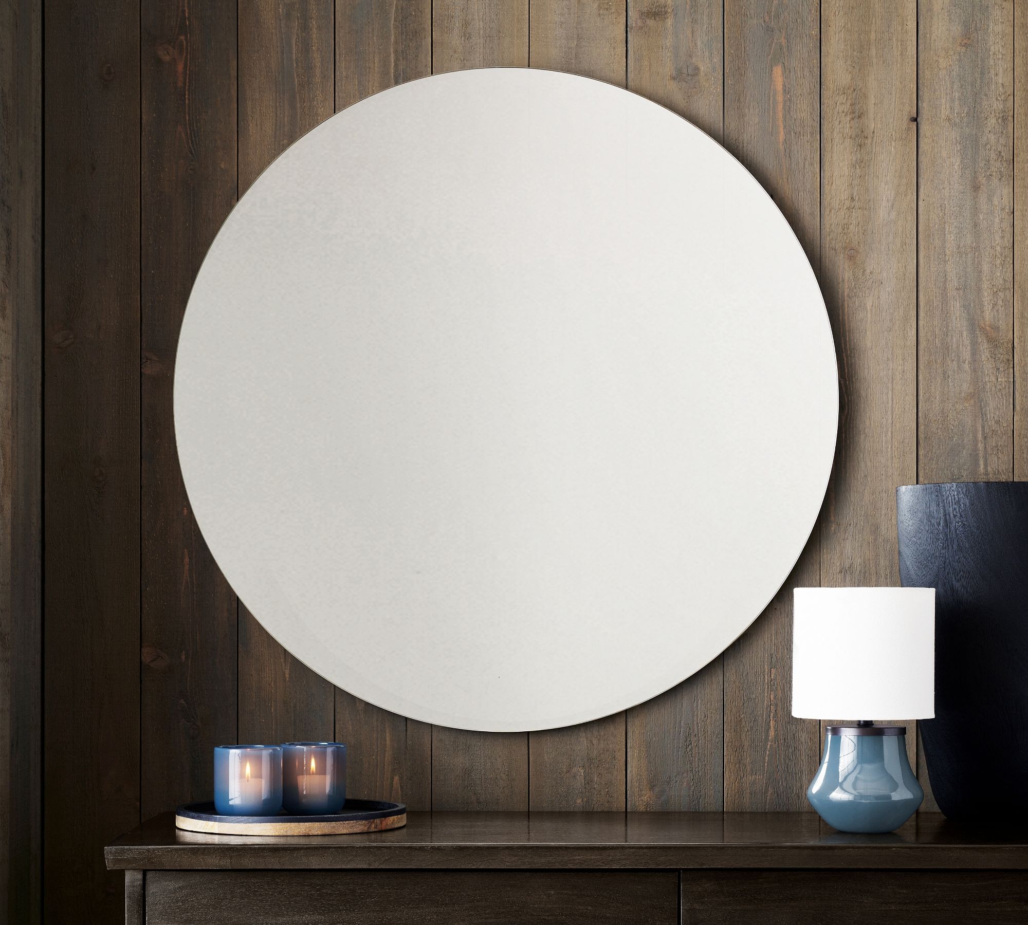 Rienne Frameless Round Wall Mirror - From Where - 